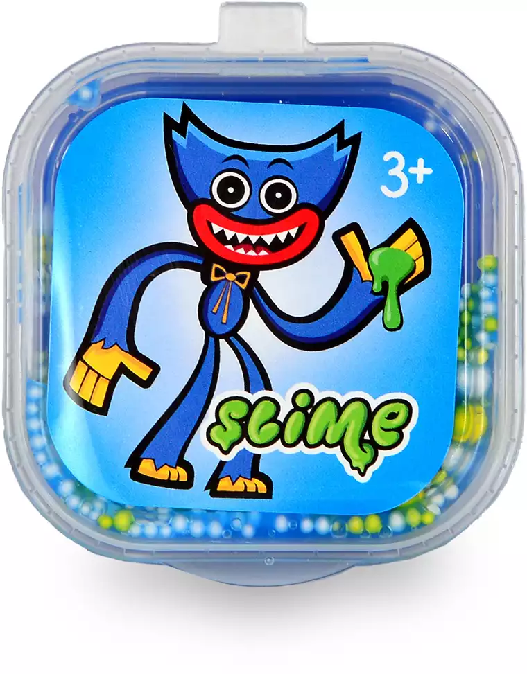 Лизун-Антистресс синий с шариками 60г SLM092 ТМ Slime