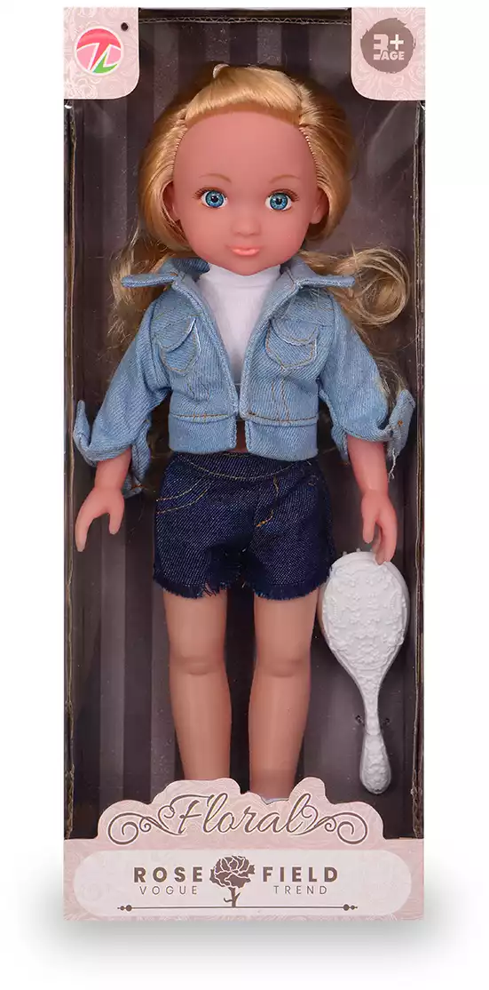 Кукла 12247 в джинсовой куртке с аксессуарами