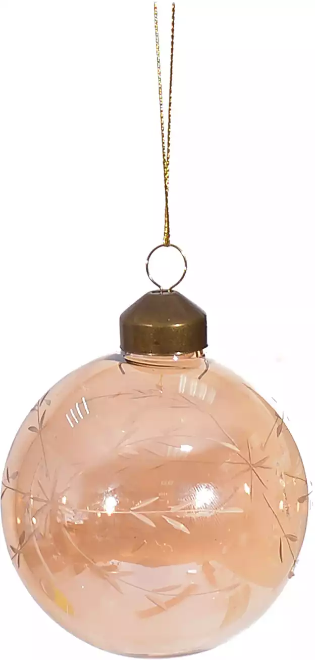 Новогодний шар 8 см стекло стразы золото