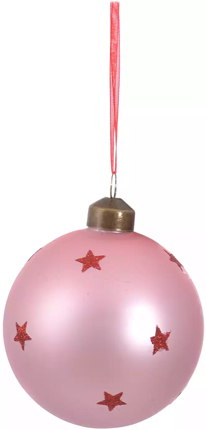 Новогодний шар 8 см стекло звезды Rf71