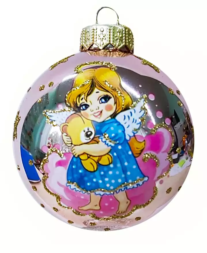 Шар Ангел-девочка, 80 мм, в подарочной упаковке