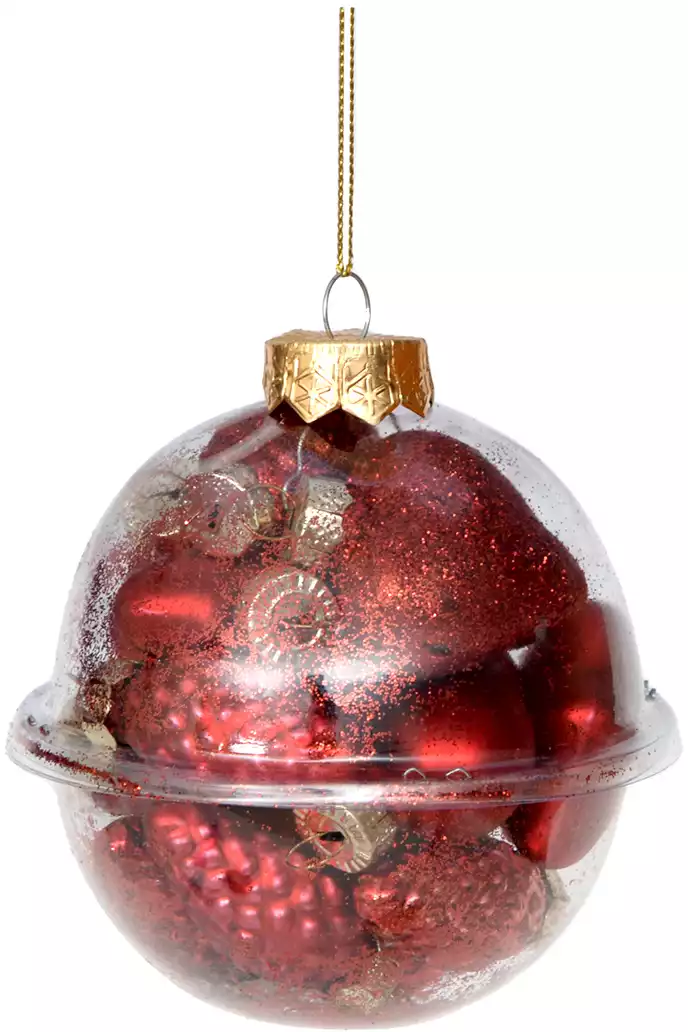 Набор украшений 4,5 см красный 058D-3672D