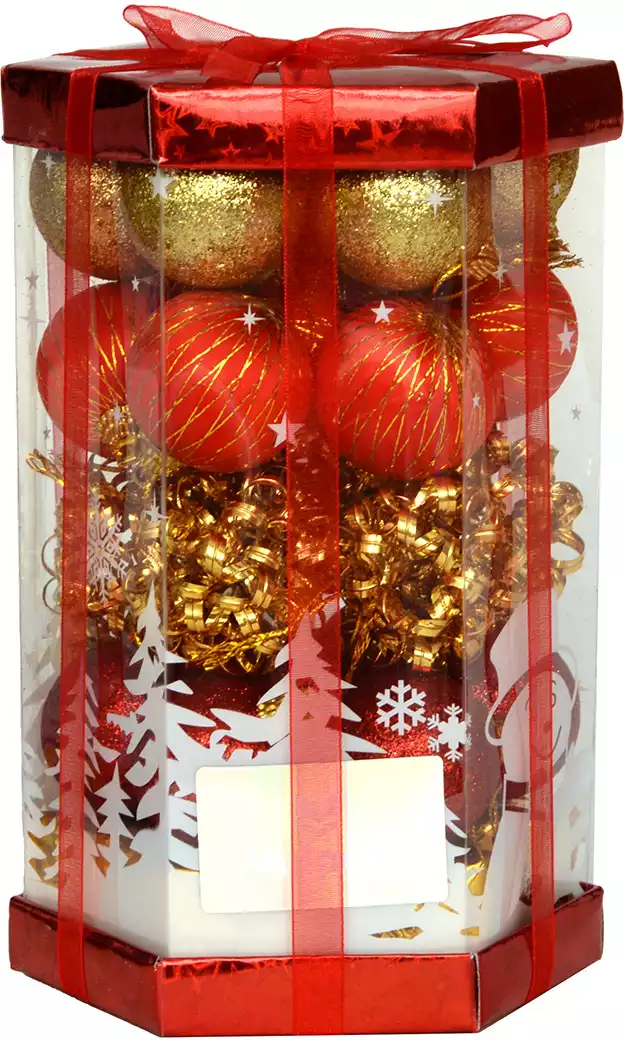 Набор шаров 4 см 35 шт красный 058D-3889D