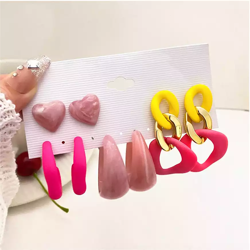 Набор серег 4 пары 058D-3873D