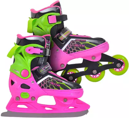 Коньки раздвижные 2 в 1 RUSH ACTION