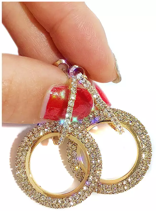 Серьги кольца 1 пара 058D-3863D