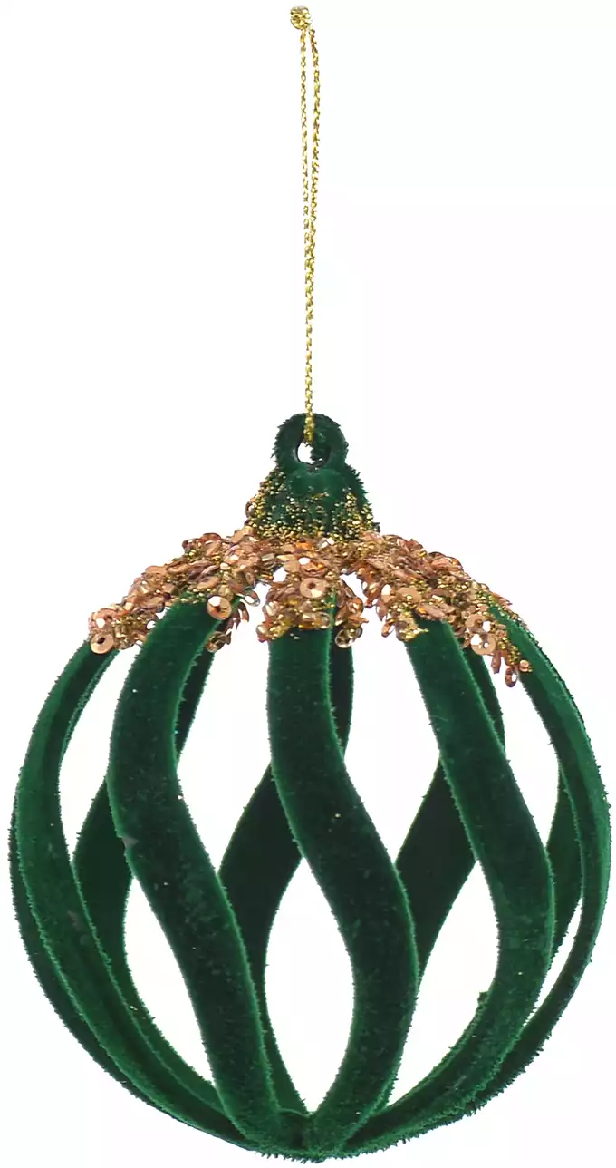 Новогодний шар 8 см зеленый 058D-3938D