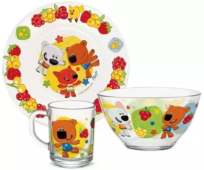 Набор посуды детский Ми-ми-мишки (Стекло) КРС-2361