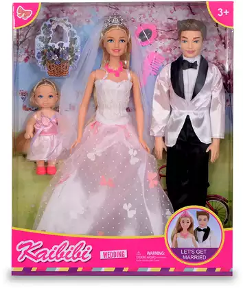 Набор кукол WG055 Свадьба Семья с аксессуарами