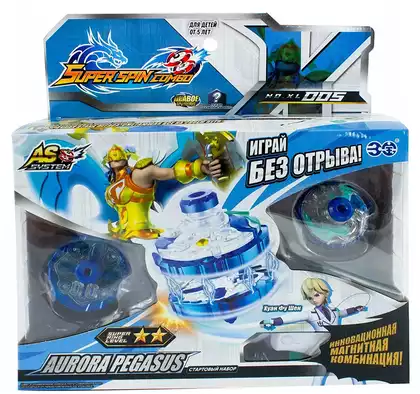 Игровой набор Super Spin Combo Aurora Pegasus волчок с пусковым устройством UNT307005