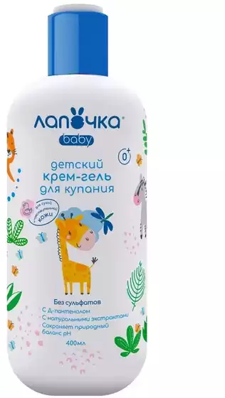 Крем-гель для купания Лапочка 0+ 400мл