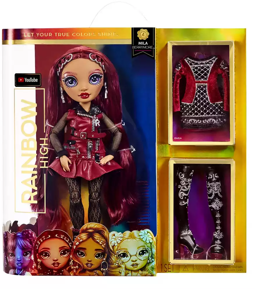 Кукла Rainbow High Мила Берримор бордовая 41593 с аксессуарами
