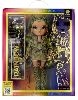 Кукла Rainbow High Оливия Вудс зеленая 41768 с аксессуарами