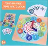 Логическая игра с карточками Часы, счет MZ-902-6 дерево