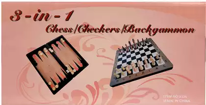 Игра 3 в 1 шахматы, шашки, нарды MZ480-3 дерево