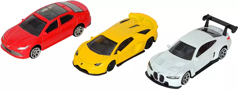 Набор из 3-х металлических машин 1:64 (7,5см) CP6406