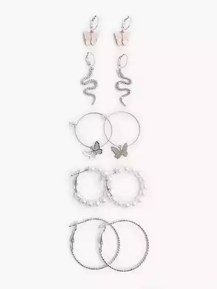 Серьги в наборе 5 пар 058D-4149D KEANU