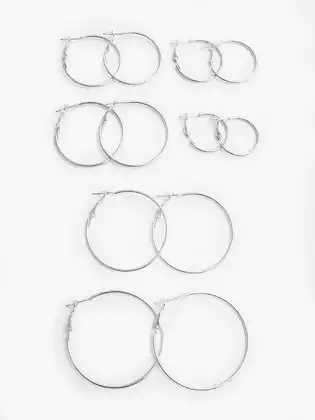 Серьги в наборе 6 пар кольца 058D-4159D KEANU