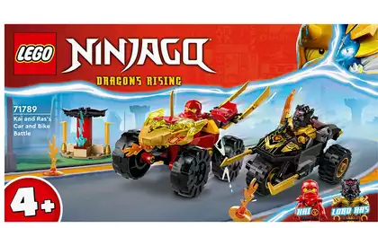 Конструктор Битва Кая и Раса на машине и мотоцикле 103 дет. 71791 LEGO Ninjago