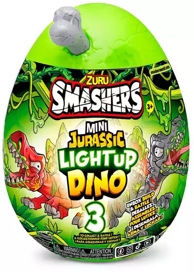 Детская игрушка в виде животного ZURU Smashers Mini Jurassic 74107 в малом яйце, свет