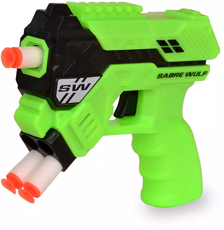 Механический бластер с мягкими пулями 386 светятся в темноте