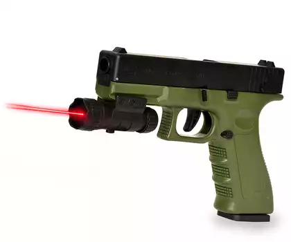Пистолет автоматический Glock 18 с пулями и гильзами лазер, фонарик TY-902B