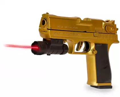 Пистолет автоматический Desert Eagle с резиновыми пулями и гильзами TS-901A лазер, фонарик