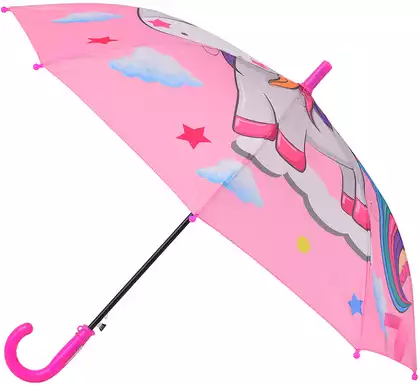 Зонтик розовый Радужный единорог 544-3-2