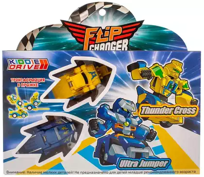Игровой набор для детей Машинки-трансформеры Flip Changer Thunder Cross и Ultra Jumper 106011