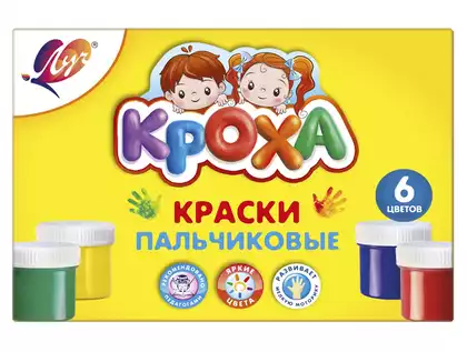 Краски пальчиковые 6 цв.(40 мл).