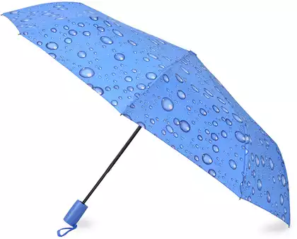 Зонт взрослый Капли на голубом 058D-4323D