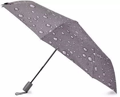 Зонт взрослый Капли на сером 058D-4324D