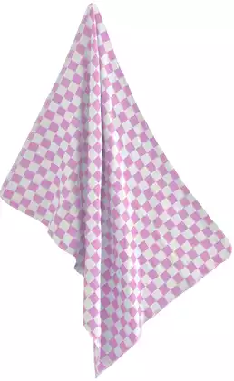 Одеяло байковое 90/112см Мелкая клетка розовый