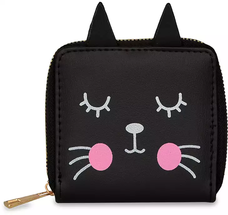 Кошелек Кошка черный 058D-4451D