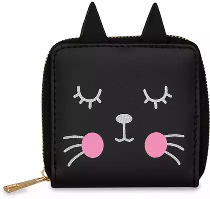 Кошелек Кошка черный 058D-4451D