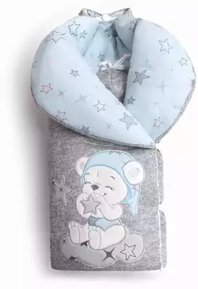 Комплект на выписку ЛяляМода Мишка и звезды