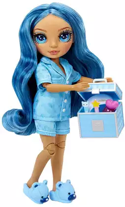 Кукла Rainbow High Junior PJ Party Скайлер голубая 42673 с аксессуарами