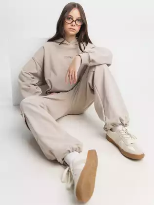 Широкие брюки из футера KEANU