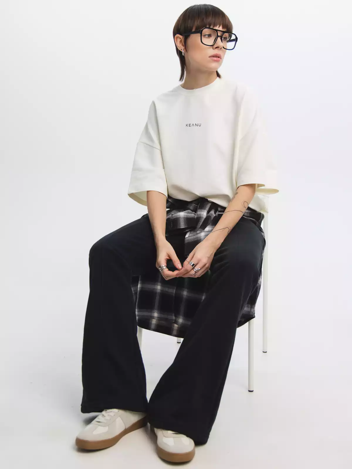 Широкие брюки со стрелками KEANU