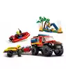 Конструктор Пожарная машина 4x4 со спасательной лодкой 60412 301 дет. LEGO City