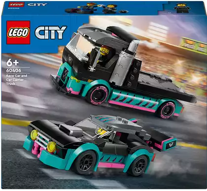 Конструктор Гоночный автомобиль и автовоз 60406 328 дет. LEGO City