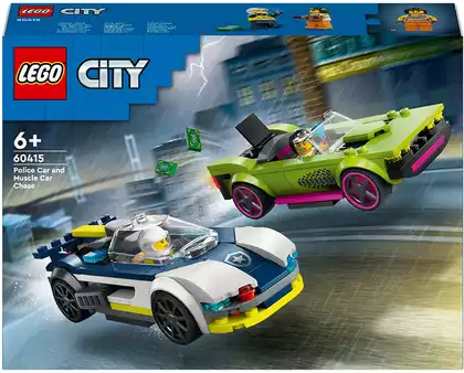 Конструктор Погоня на полицейской машине за маслкаром 60415 213 дет. LEGO City