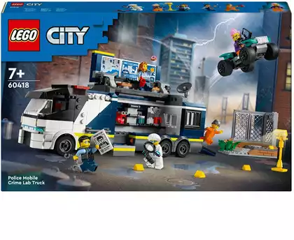 Конструктор Полицейский грузовик для криминальной лаборатории 60418 674 дет. LEGO City