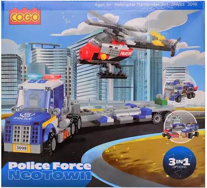 Конструктор блочный COGO Полицейская машина 3в1 3098 249 дет.
