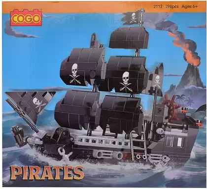 Конструктор блочный COGO Пиратский корабль Черная жемчужина 2112 296 дет.