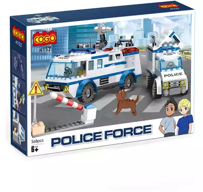Конструктор блочный COGO Полицейские машины 4152 368 дет.