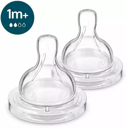 Соска для бутылочки Anti-colic 1+ мес., 2 шт. Philips Avent