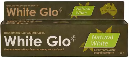 Зубная паста отбеливающая натуральная белизна 100 мг White Glo