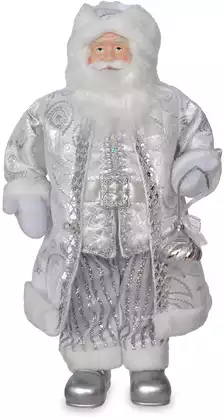 Новогодняя фигура Санта-Клаус 60 см в белом TM-24020B