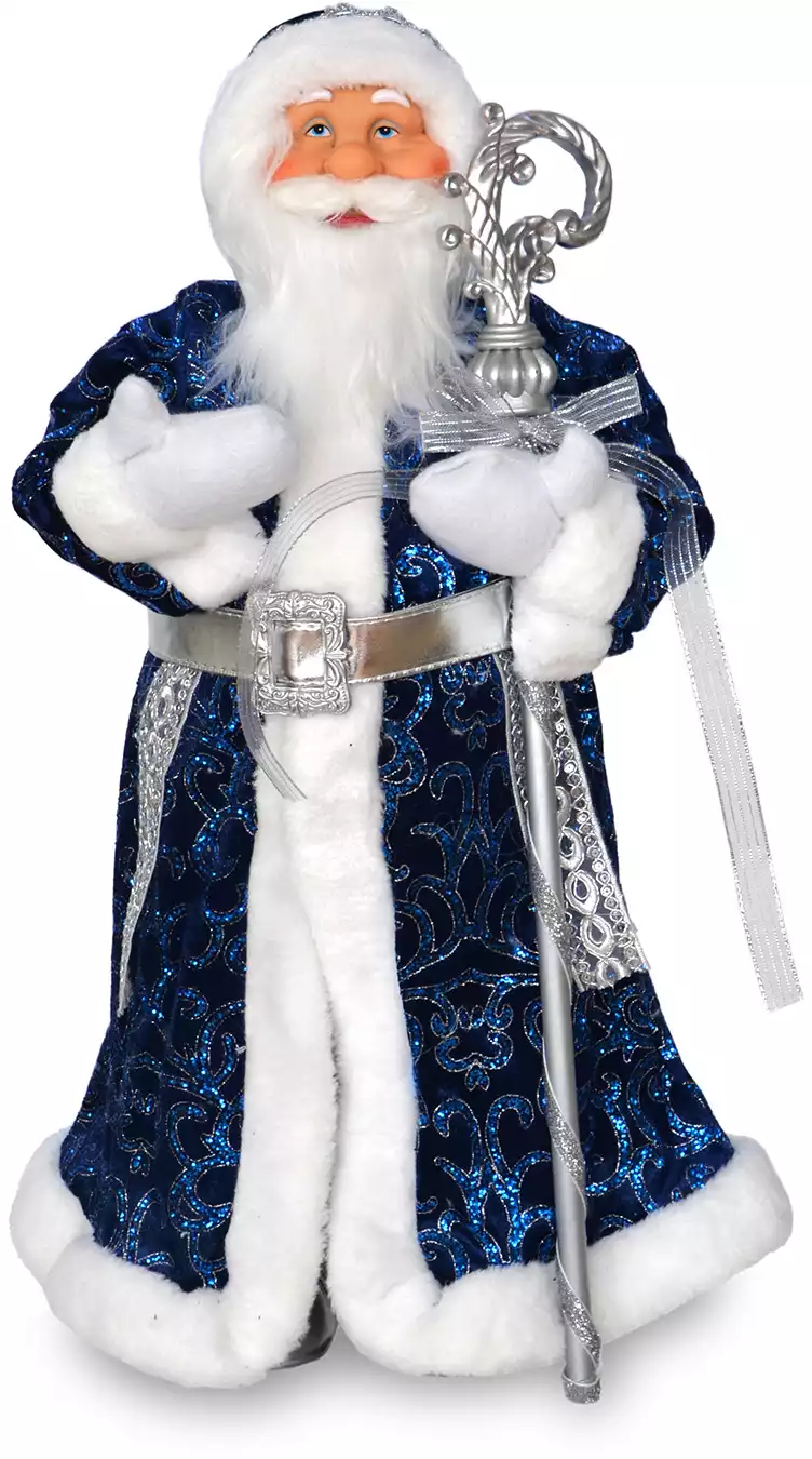 Новогодняя фигура Санта-Клаус 60см в синем TM-24028B